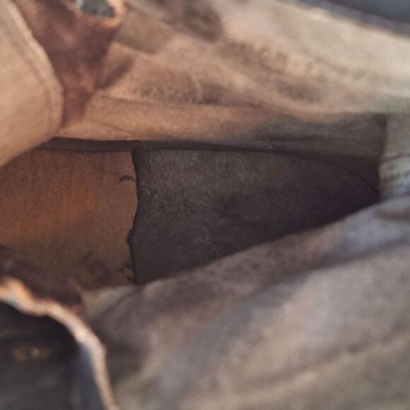 Craddock Terry Combat Grunge Biker Boots Black Leather Punk Emo Mens size 10D - Picture 14 of 16